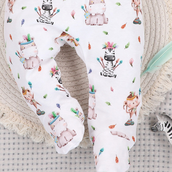 ABN-5542 Nini Happy Animals detský polospánok z organickej bavlny - pohodlie, bezpečnosť, šetrný k životnému prostrediu
