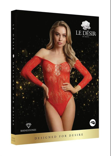 Body DCH004 Le Désir sexi body s kryštálikmi a sieťkou