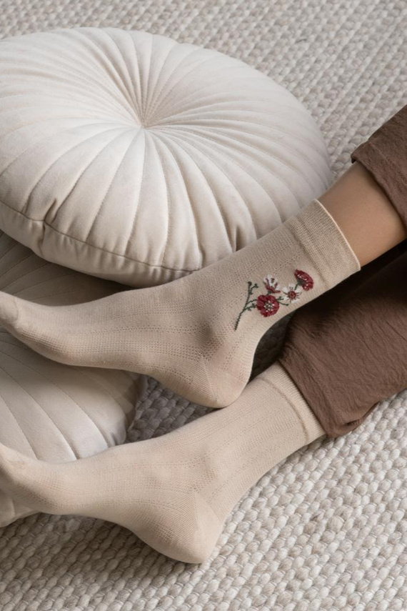 Dámske ponožky Steven Planet Earth art.017 svetlo béžová 042- bavlna, vzory, pohodlie