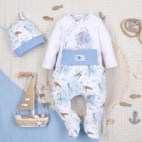 ABN-5442 Sea Of Joy Nini obálkové body biele - organická bavlna, pre bábätká