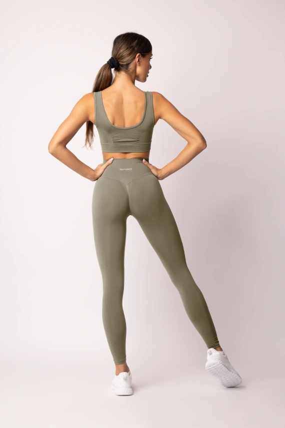 Dámske legíny SPAIO Flex Innergy 2.0 zelené bez švov, podpora regenerácie