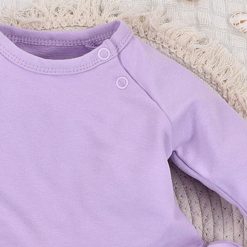 ABN-5487 Detské šaty Underwater World Nini - organická bavlna, fialové, dlhý rukáv