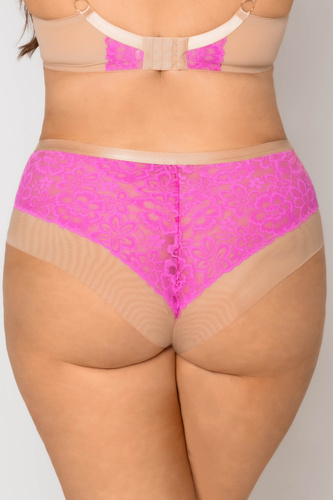 Mediolano Crazy Pink 19249 plné nohavičky čipkované béžovo-ružové