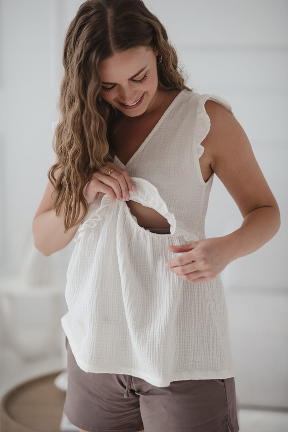 Mliečna blúzka pre tehotné a dojčiace ženy - pohodlie a štýl Milk&Love cream