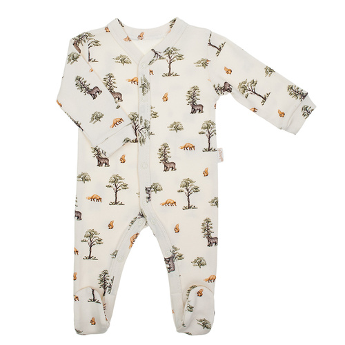 218031 Bavlnené pyžamo Yogi Bear Nicol - lesný vzor, dlhý rukáv