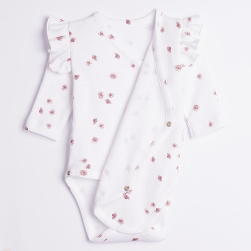 Nicol Hania 226094 body zavinovacie s dlhým rukávom kvetinové krémové