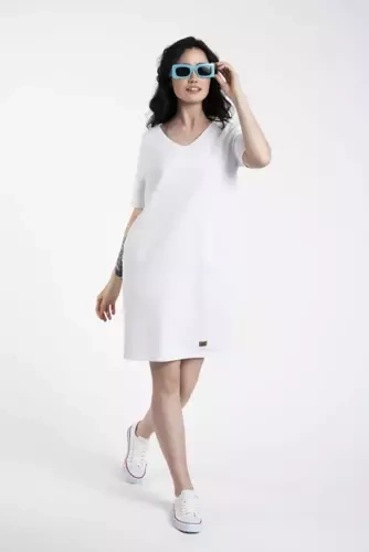 Karina Dámska tunika s krátkym rukávom Italian Fashion - biela