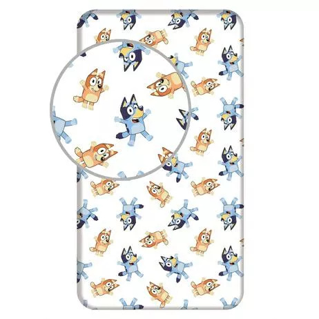 Prikrývka bavlnená s gumou 90x200 Bluey 061 Jerry Fabrics biela