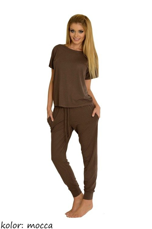 524 Paula Dámske pyžamo De Lafense - mocca