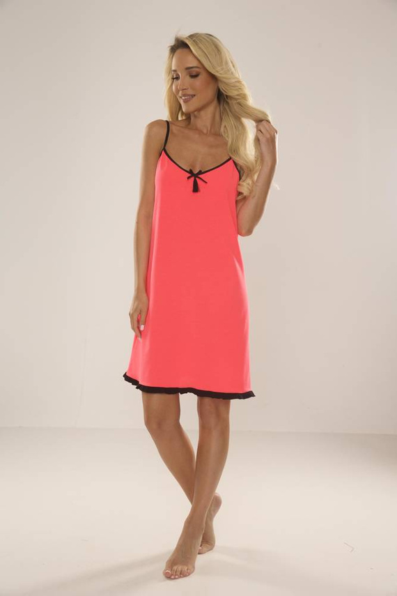 657 Nočná košeľa bez ramienok Neon Forex - malinová