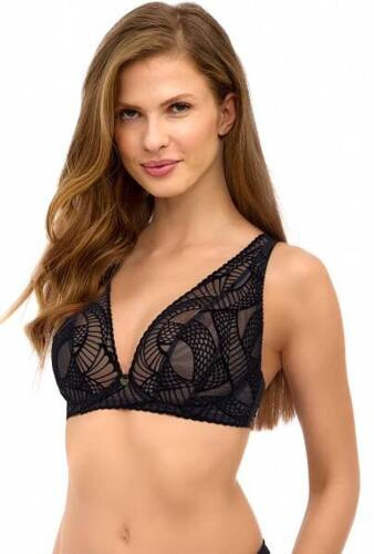 2516 Mäkká podprsenka Lupoline bralette - čierna