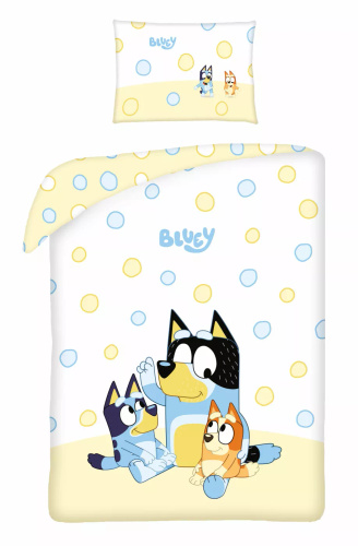 Bavlnené obliečky 100x135 Bluey Psíky Žltá 40x60 Halantex H26