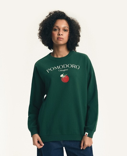 Dámska mikina Dessie Henderson z bavlny, jemne zateplená, s potlačou