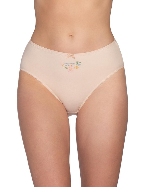 Figi L-120 BI-105 Lama Bavlnené dámske bikini nohavičky 3-balenie kvetinové