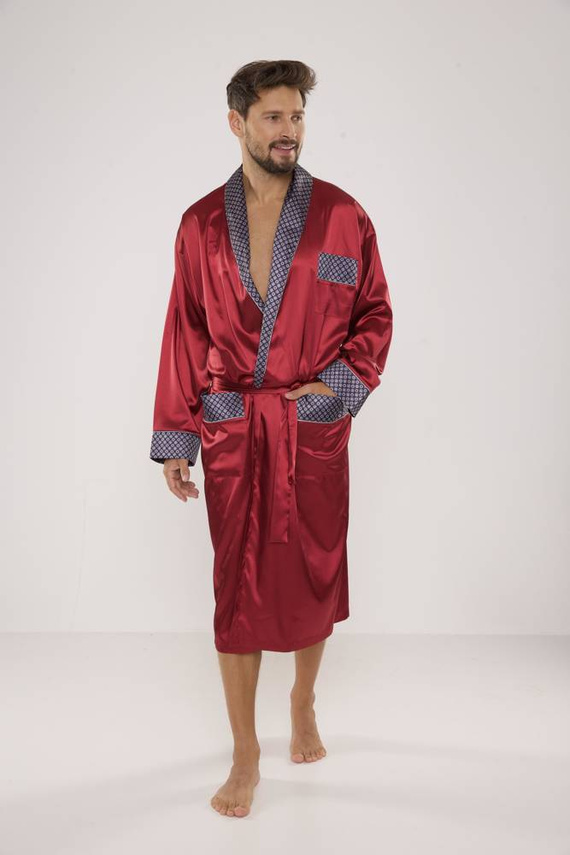 940 Forex pánsky saténový župan - bordový