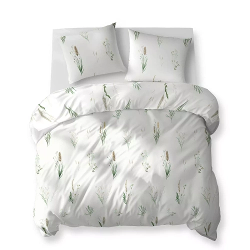 5771 A Cotton Bloom Detexpol Biele posteľné prádlo s trávami a klasmi - 100% bavlna, obojstranná, poľská výroba