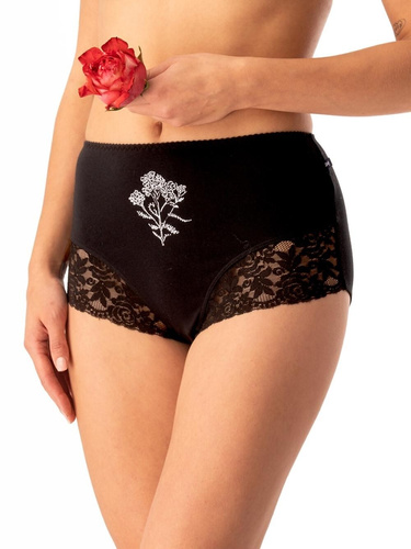 Dámske nohavičky Key LPF 578 sivo čierne - bavlnené, pohodlné, 2 ks v balení