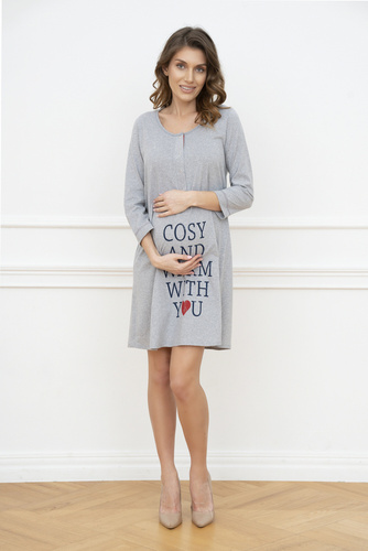 Balm tričko pre tehotné a dojčiace ženy. 3/4 rukáv Italia Fashion - melange