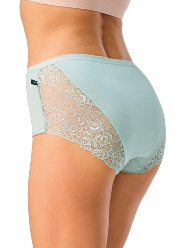 LPF 570 dámske nohavičky maxi bikini z bavlny s čipkou – balenie 2 ks