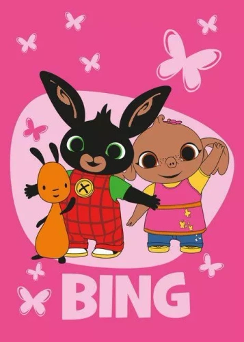 Detská fleecová deka Bunny Bing Bunny Jerry Fabrics | Mikrovlákno, mäkká a ľahká