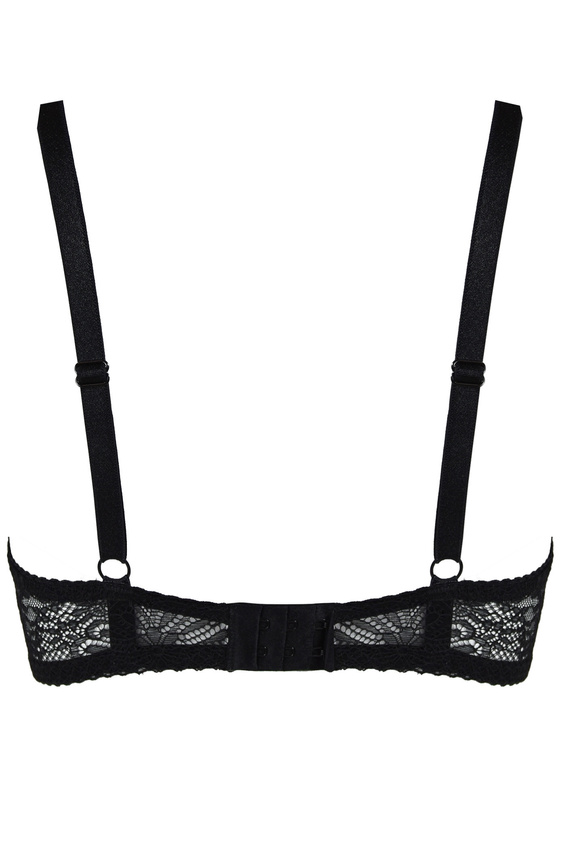19237 Fancy Mediolano Bralette Black - čipkovaná nepodšitá podprsenka