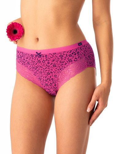 Dámske nohavičky Key LPC 760 pink navy blue - bavlnené, pohodlné, sada 2 kusov