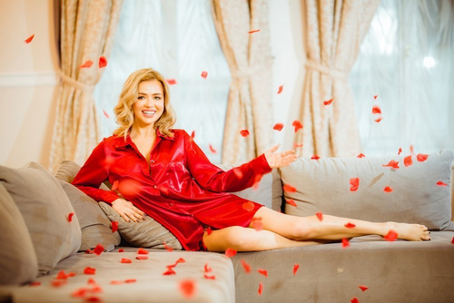 Nočná košeľa Carey slip Kalimo - červená