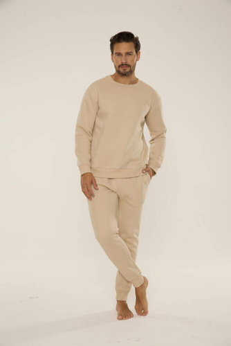 813 Indigo Pánska tepláková súprava De Lafense - piesková