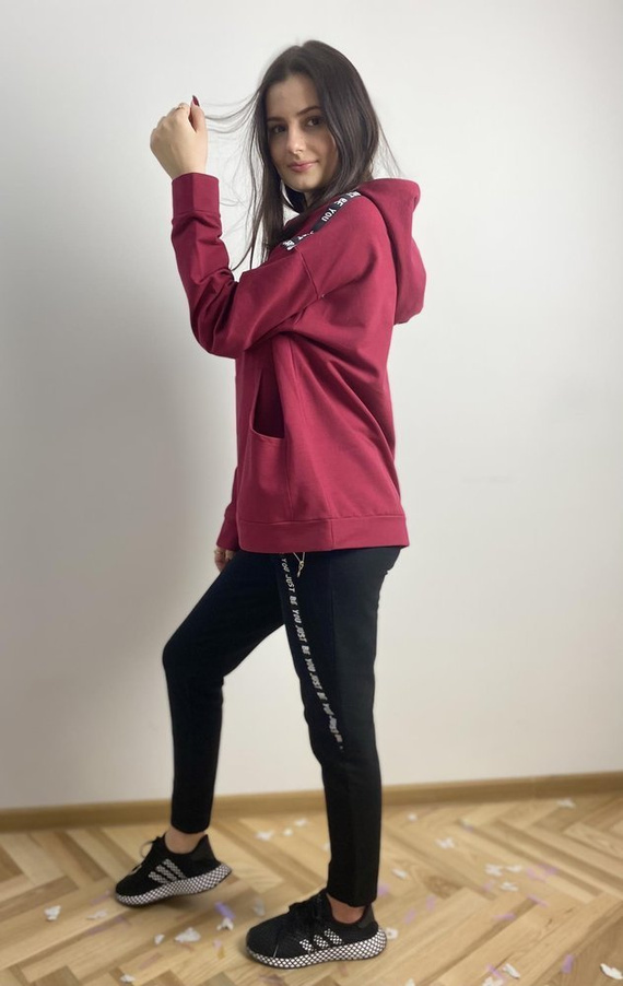 496 Dámska tepláková súprava Just Forex - bordová