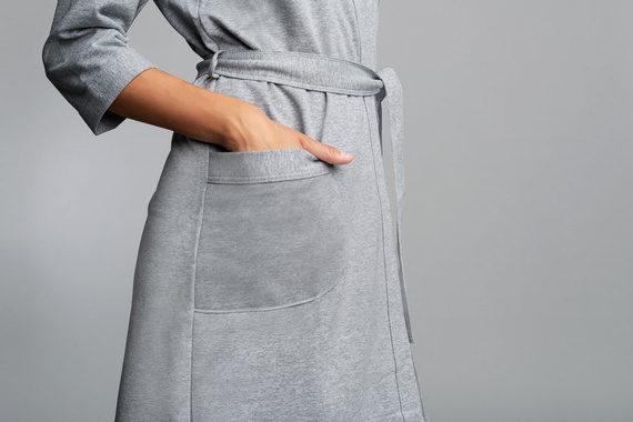 Kalia Dámsky župan s 3/4 rukávmi Italian Fashion - ružový