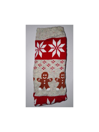 1283-040 Cake Socks Milena - slávnostné dámske ponožky s motívom koláčikov, Light Melange