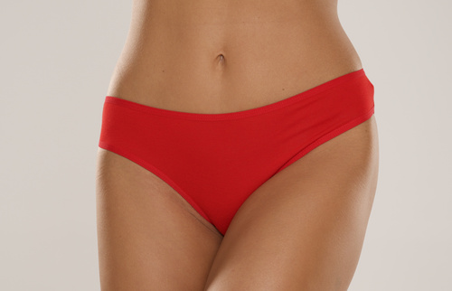 004 Limited Dámske nohavičky De Lafense - klasické, nízky strih, viskóza - červené