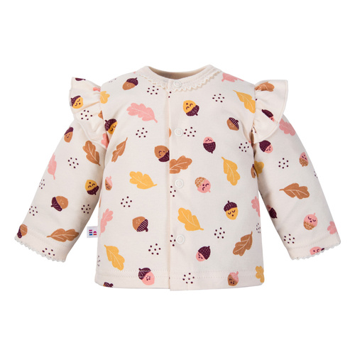 Detský kaftan Fluffy Tails Eevi - ecru, bavlna, jesenná potlač
