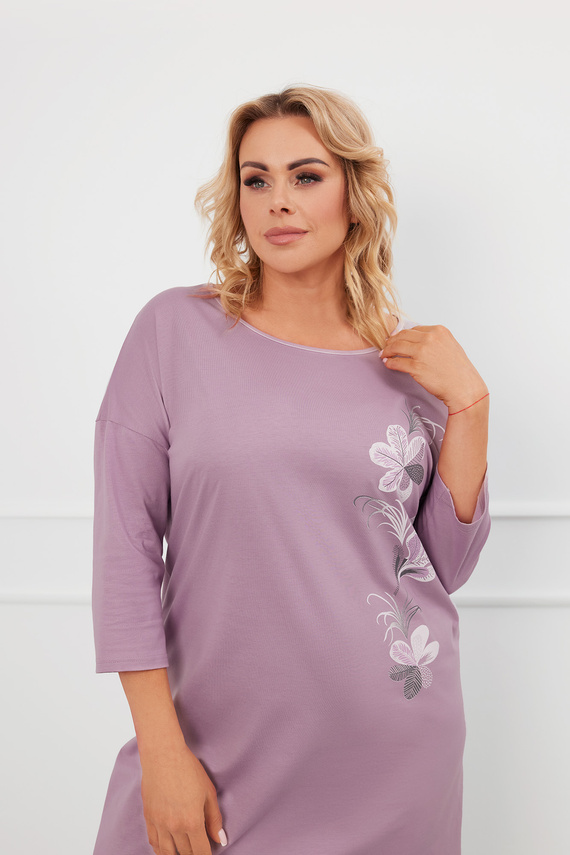 Nočná košeľa Ibena, 3/4 rukávy Italian Fashion - heather