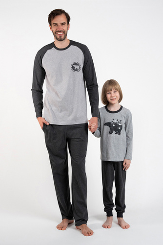 Chlapčenské pyžamo Morten Italian Fashion melange/c.melange