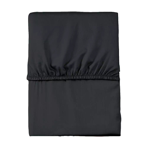 Mikrosaténové prestieradlo s gumou Poly Detexpol hladké black