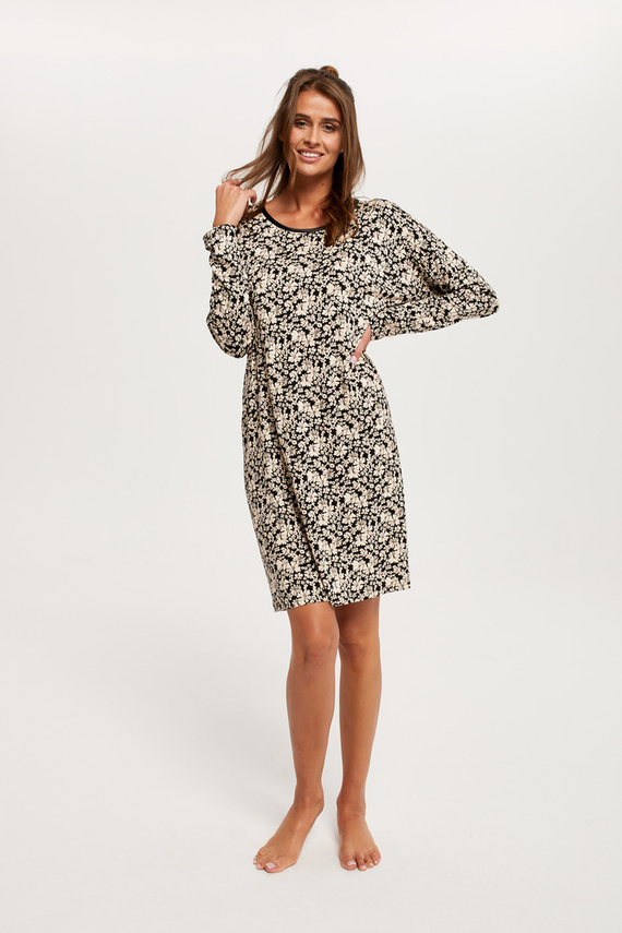 Guyana Dámska nočná košeľa s dlhým rukávom Italian Fashion - potlač