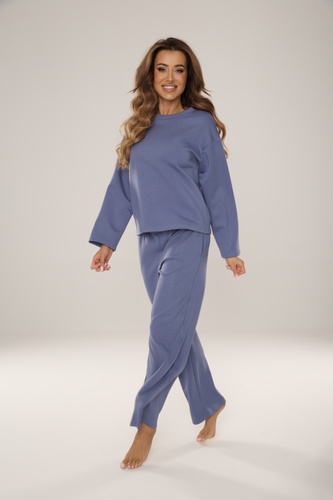 886 Butter Dámska tepláková súprava od De Lafense - domáce oblečenie z "butter" úpletu, denim