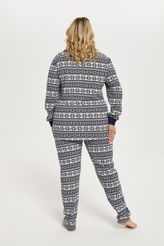 Alaska Dámske pyžamo s dlhým rukávom a dlhými nohavicami Italian Fashion - potlač/zelená