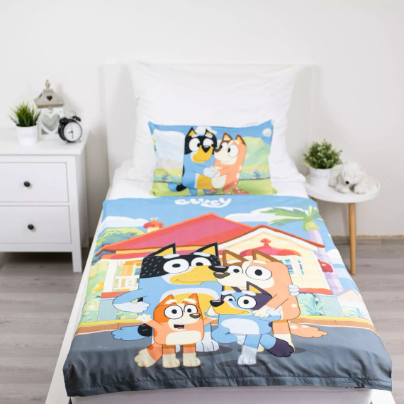 Bavlnené obliečky 100x135 Bluey 061 modré 40x60 Jerry Fabrics