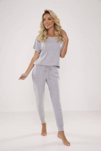 524 Paula Dámske pyžamo De Lafense - svetlý melír