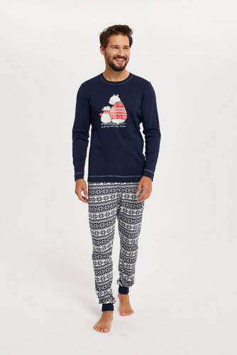 Arktyka Pánske pyžamo Italian Fashion - námornícka modrá