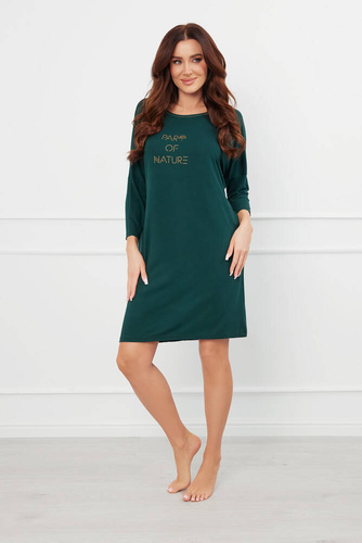 Natura 3/4 nočná košeľa Italian Fashion - zelená