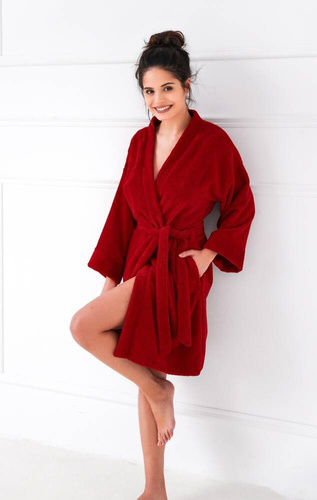 Rolovací župan pre ženy Sensis - červený