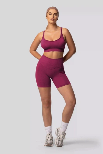 Spaio PUSH-UP PRO modelujúce bezšvové šortky fitness vysoký pás red wine