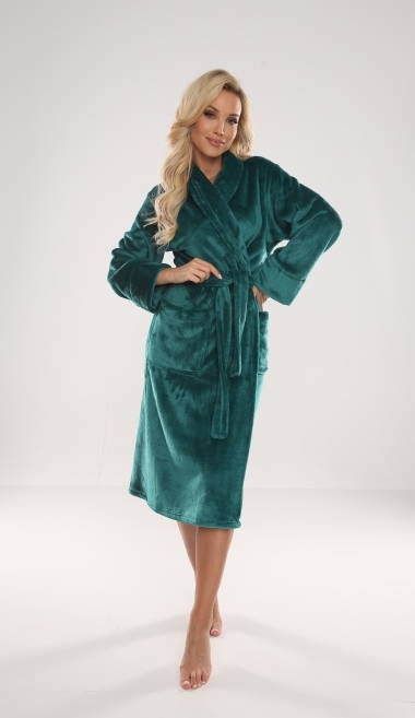 628 Abigail Dlhý dámsky župan Forex - zelený