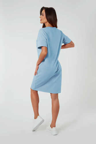 Stella dámska tunika s krátkym rukávom Italian Fashion - modrá