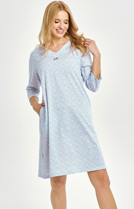 3449 Debora Dámske tričko Taro - 100% bavlna, dlhý rukáv, vrecká, výstrih