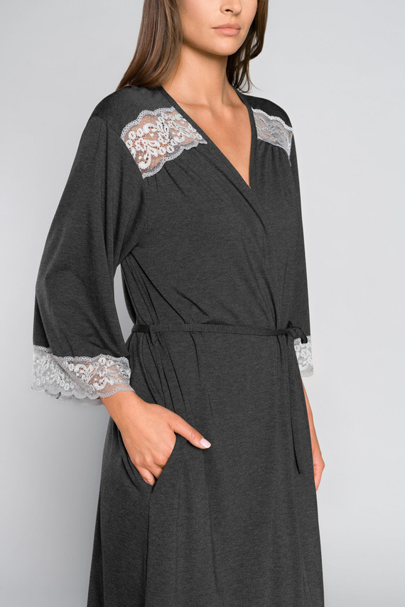 Sonata Dámsky župan Italian Fashion dark melange