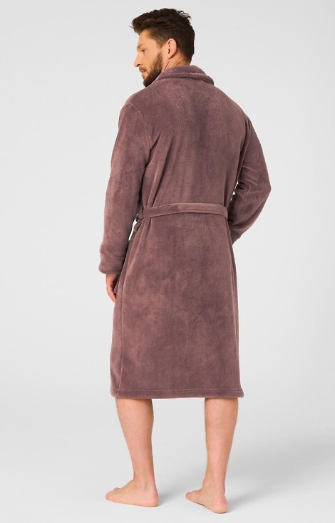 MGL 255 B25 Hnedý pánsky župan - klasický, mäkký, viazaný v páse